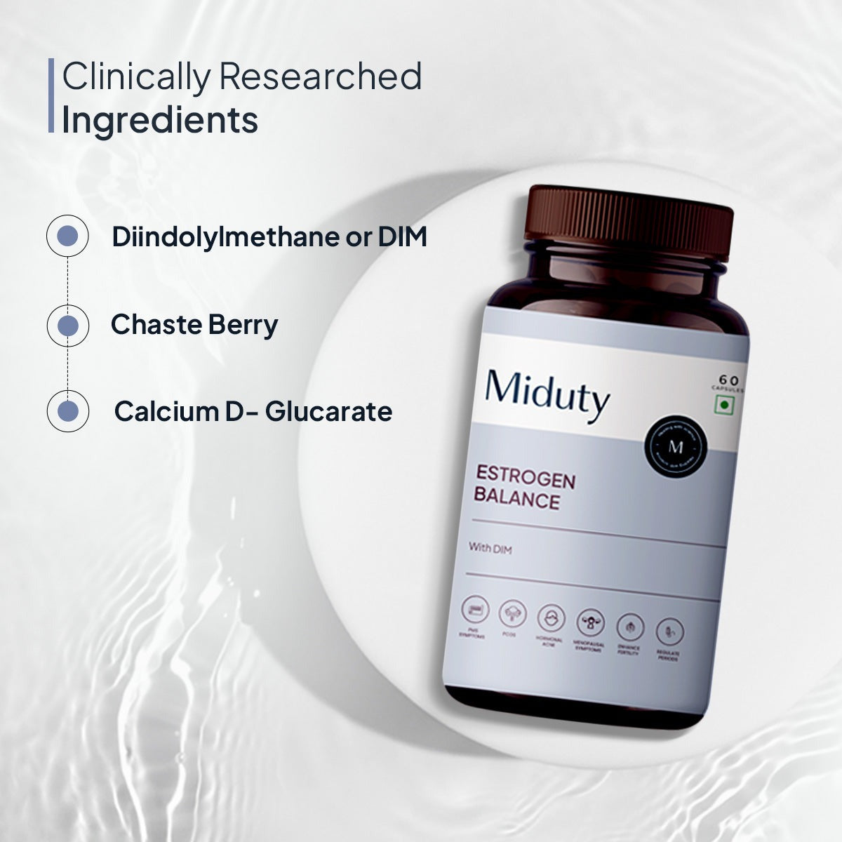 Miduty by Palak Notes Estrogen Balance With Dim Capsules - Distacart