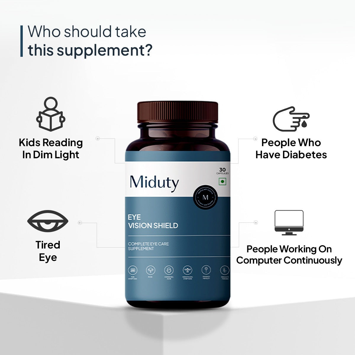 Miduty by Palak Notes Eye Vision Shield Complete Eye Care Capsules - Distacart