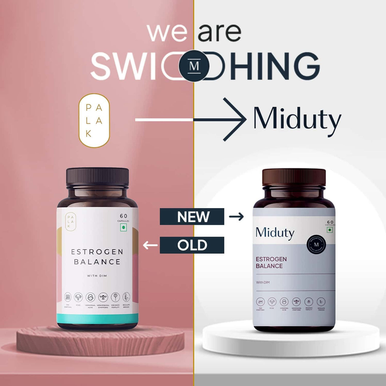 Miduty by Palak Notes Estrogen Balance With Dim Capsules - Distacart