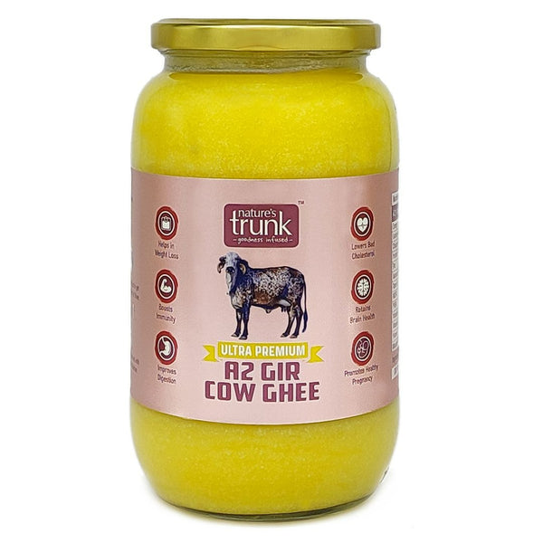 Nature's Trunk A2 Gir Cow Ghee - A2 Desi Gir Cow Ghee, Desi Ghee, Pure A2 Cow Ghee, free-grazing Grass-fed A2 Desi Ghee - Distacart