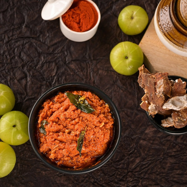 Amoga's Pickles Factory Gooseberry Thokku Pickle Andhra Style - Distacart