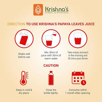 Thumbnail for Krishna's Herbal & Ayurveda Papaya Leaf Juice - Distacart
