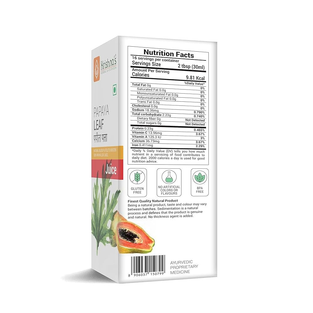 Krishna's Herbal & Ayurveda Papaya Leaf Juice - Distacart