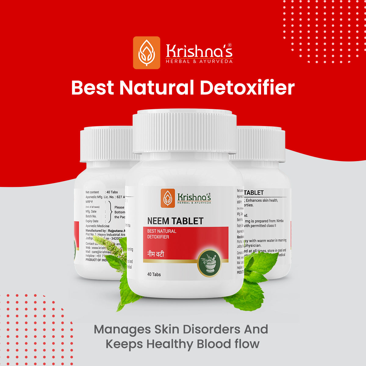 Krishna's Herbal & Ayurveda Neem Tablets - Distacart
