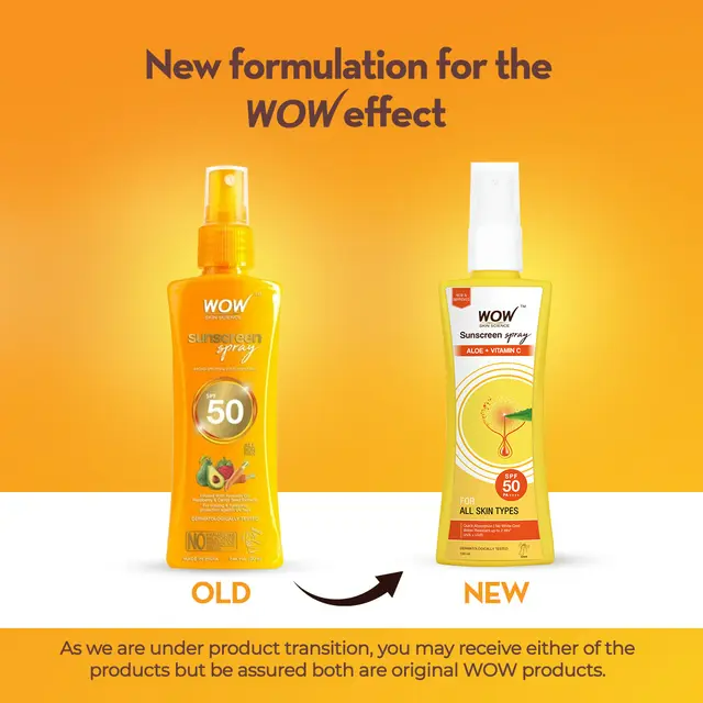 Wow Skin Science UV Sunscreen Spray SPF 50 - Distacart