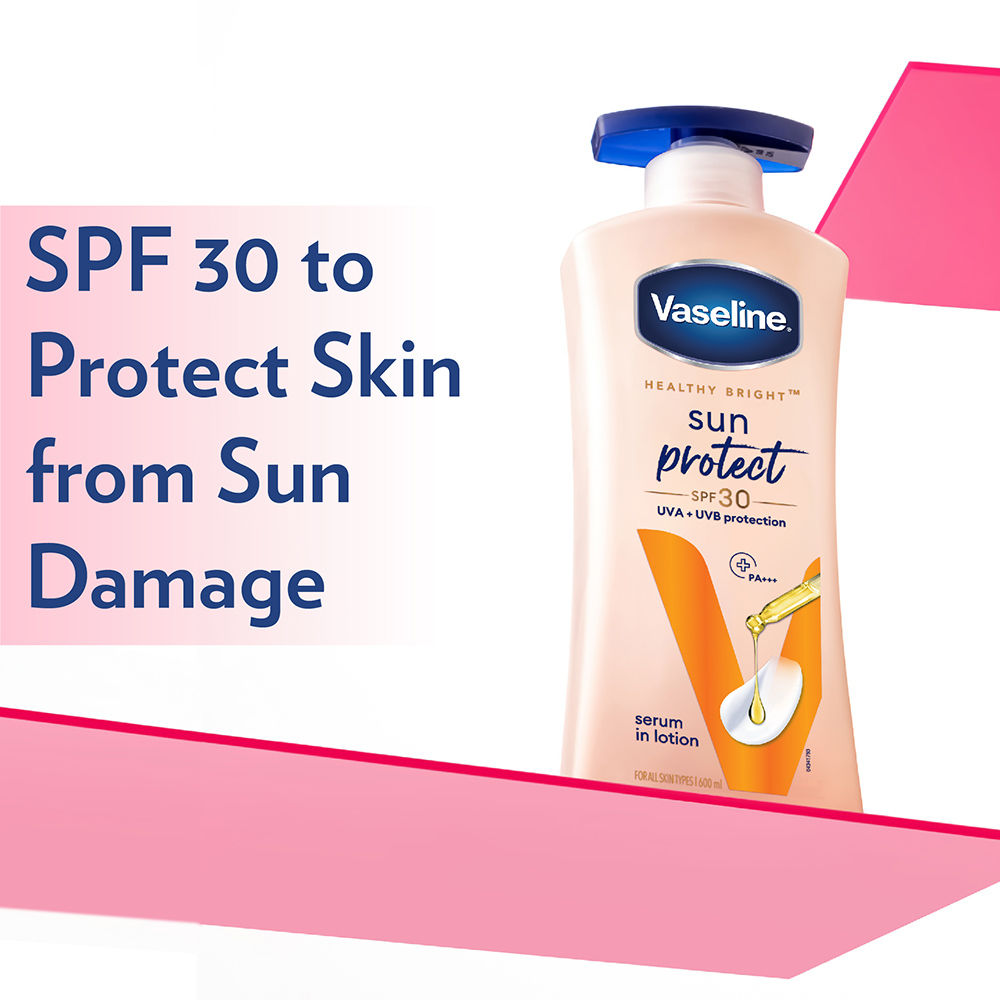 Vaseline Healthy Bright Sun + Pollution Protection SPF 30 Body Lotion - Distacart