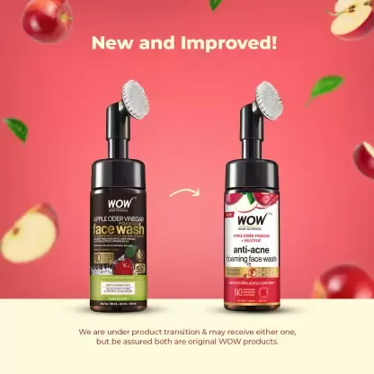 Wow Skin Science Apple Cider Vinegar Foaming Face Wash - Distacart
