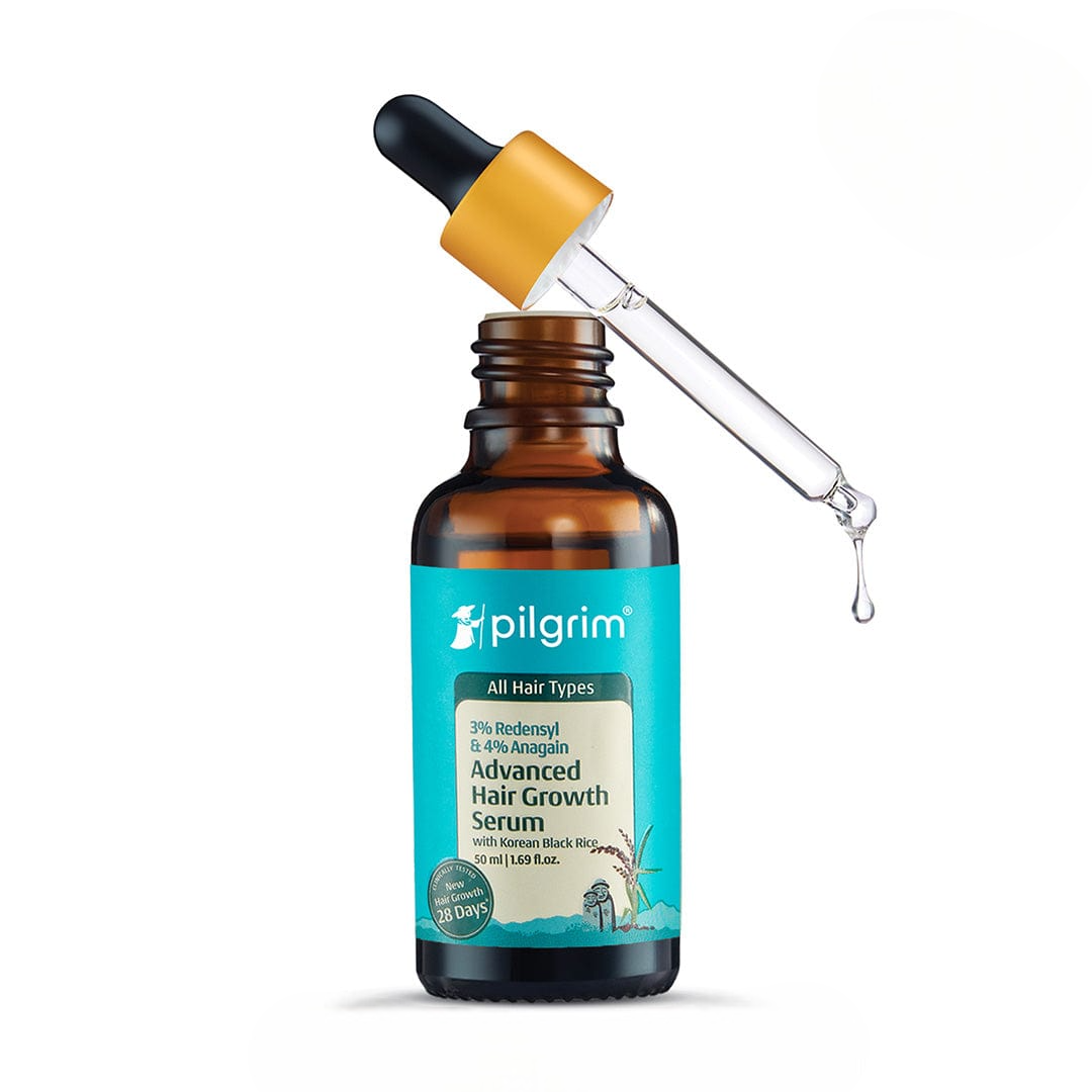 Pilgrim Redensyl 3% + Anagain 4% Advanced Hair Growth Serum with Green Tea - Distacart
