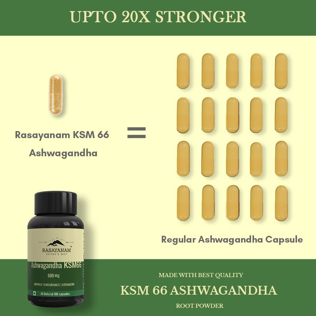 Rasayanam Ashwagandha KSM-66 Capsules - Distacart
