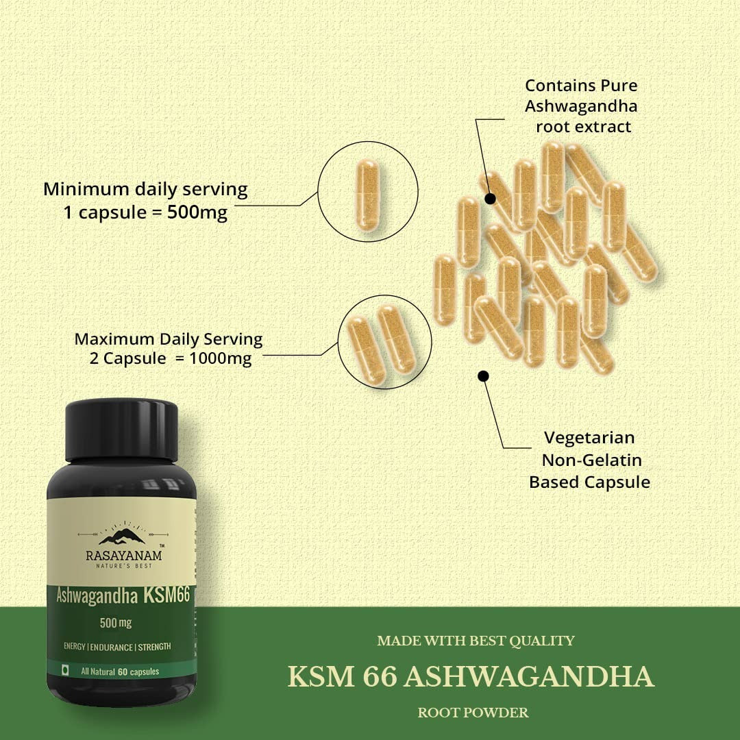 Rasayanam Ashwagandha KSM-66 Capsules - Distacart