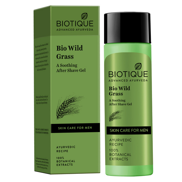 Biotique Bio Wild Grass A Soothing After Shave Gel For Men - Distacart