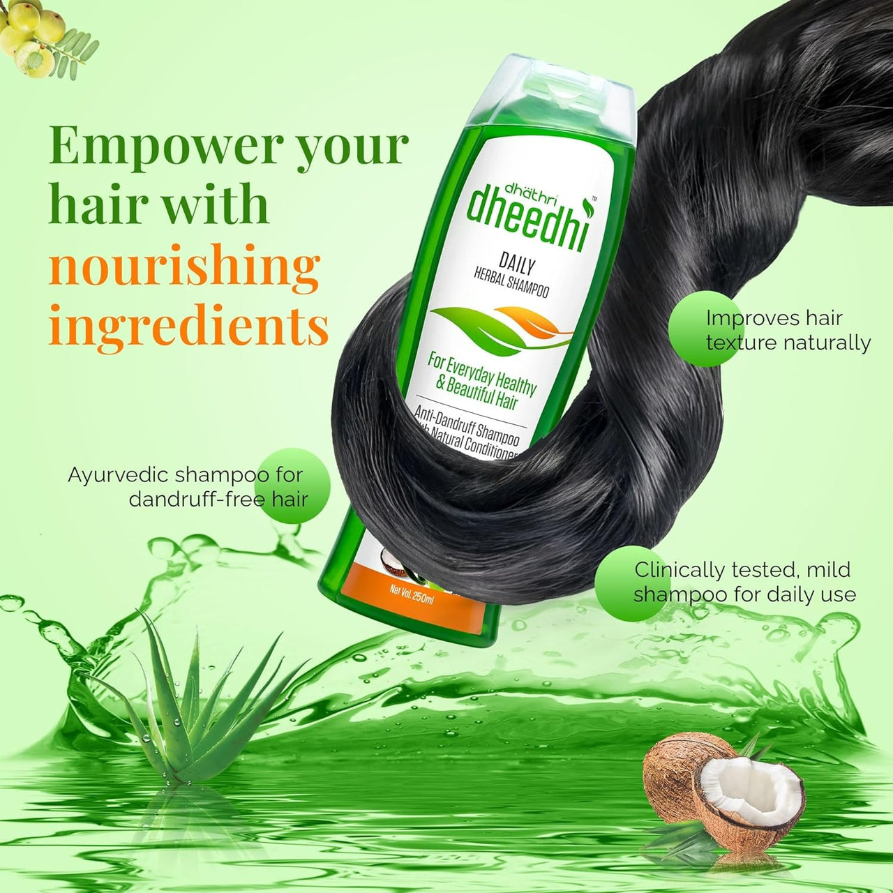 Dhathri Ayurveda Dheedhi Daily Herbal Shampoo - Distacart