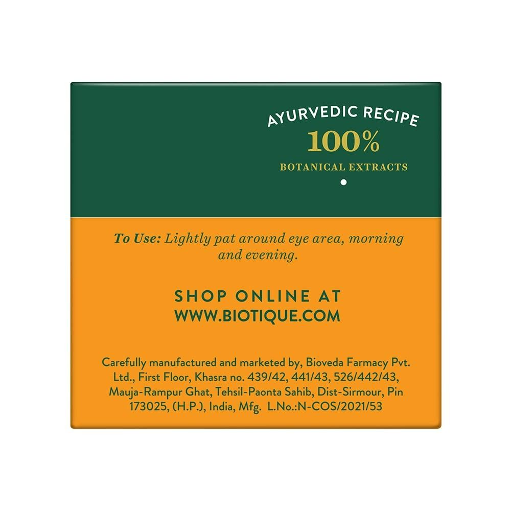 Biotique Bio Almond Soothing And Nourishing Eye Cream - Distacart