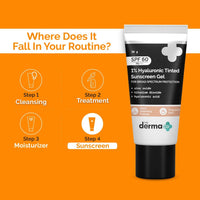 Thumbnail for The Derma Co 1% Hyaluronic Tinted Sunscreen Gel - Distacart