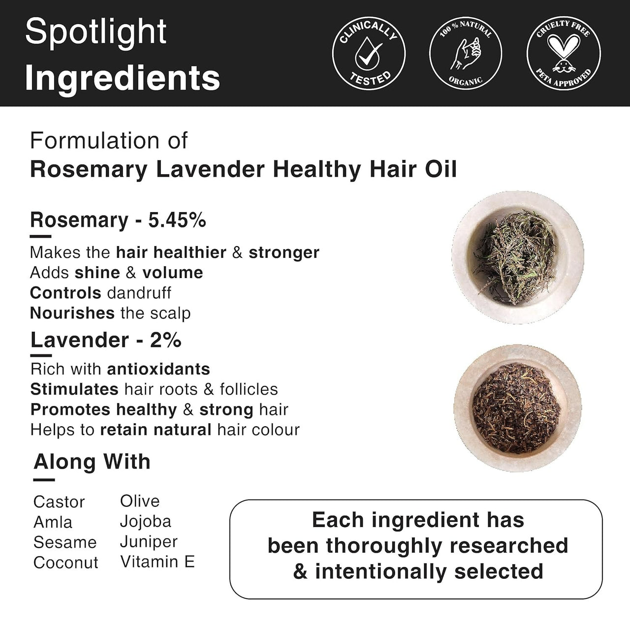 Soulflower Pure & Natural Rosemary Lavender Healthy Hair Oil - Distacart