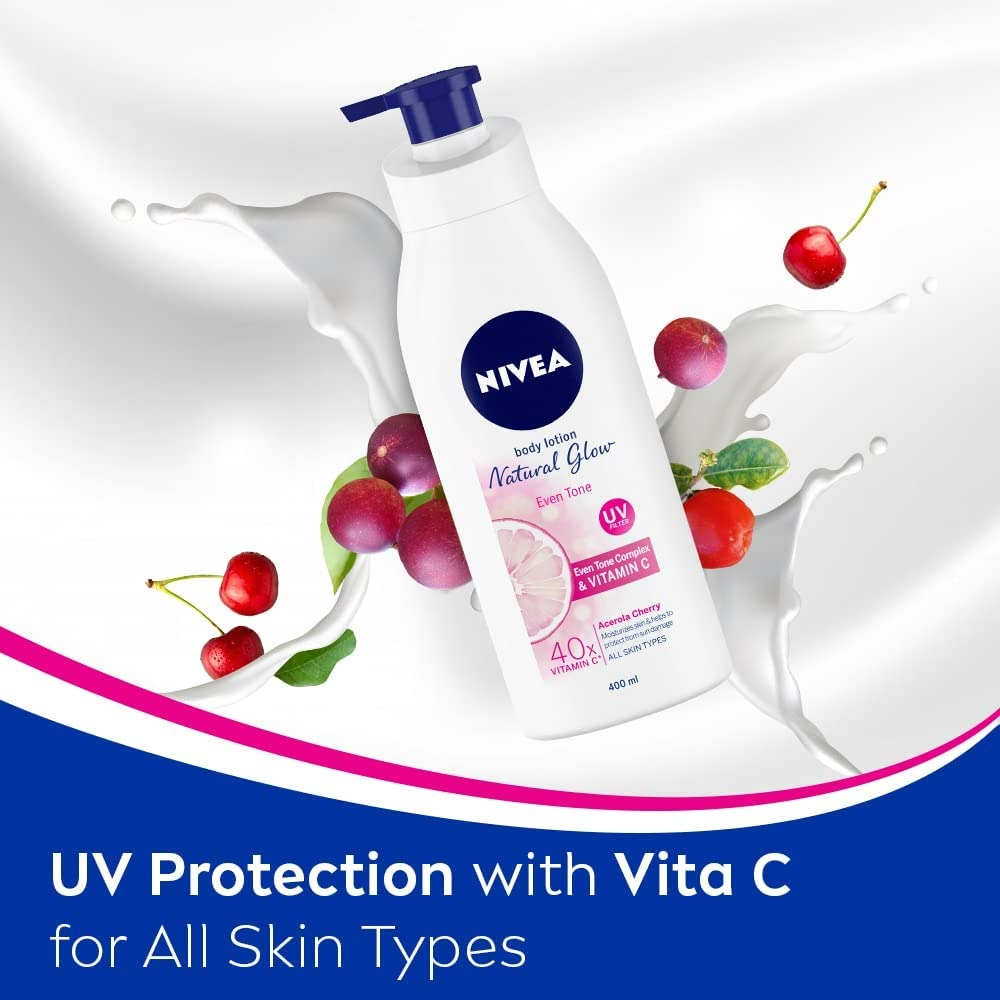 Nivea Body Lotion Natural Glow Even Tone UV Protect - Distacart