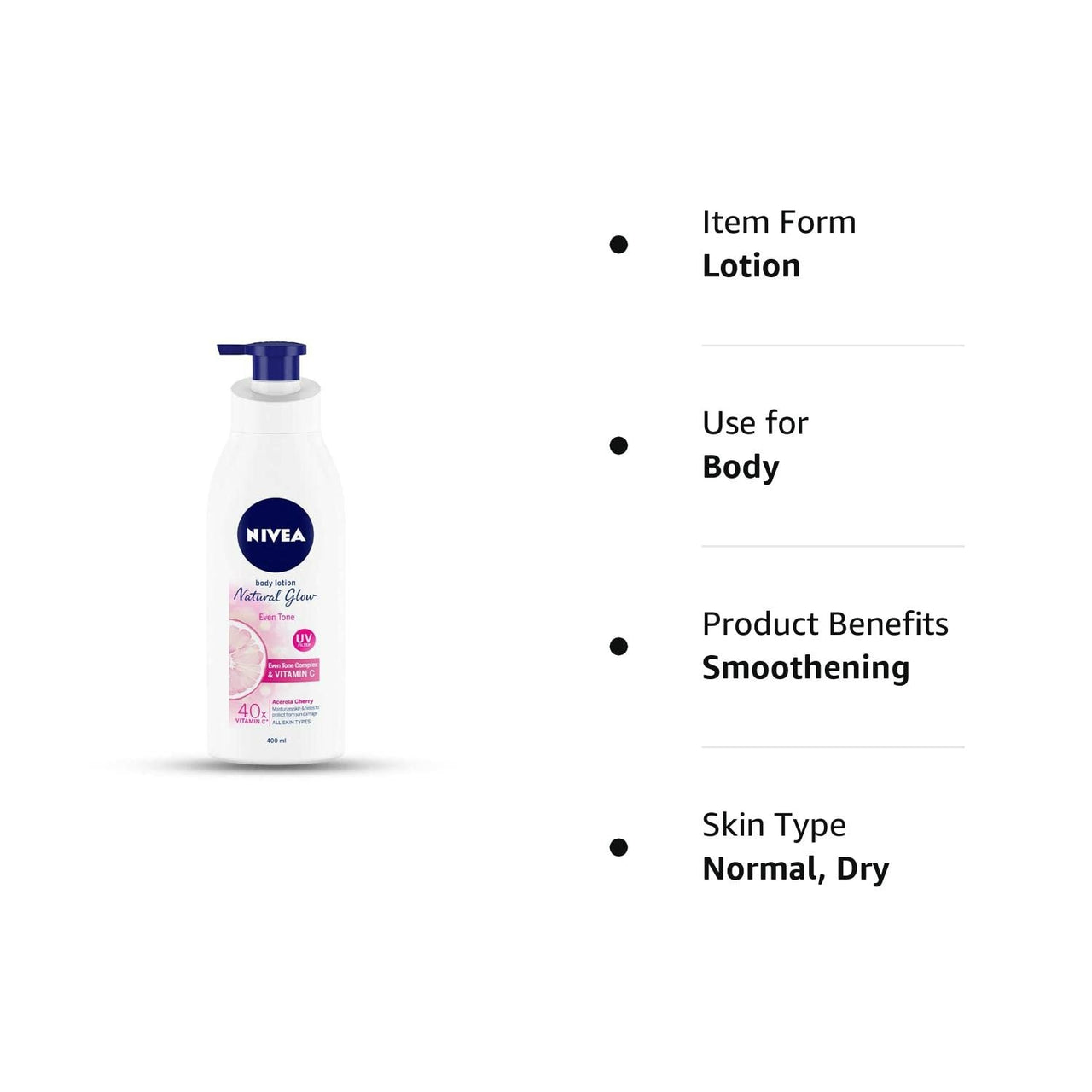 Nivea Body Lotion Natural Glow Even Tone UV Protect - Distacart