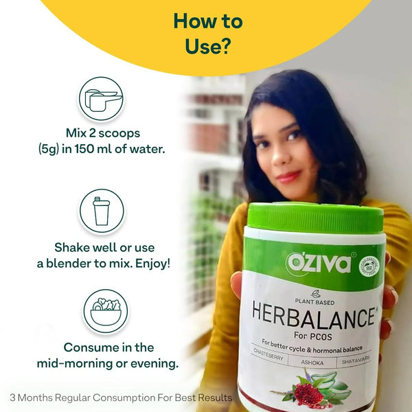 OZiva Plant Based Herbalance For Pcos - Distacart