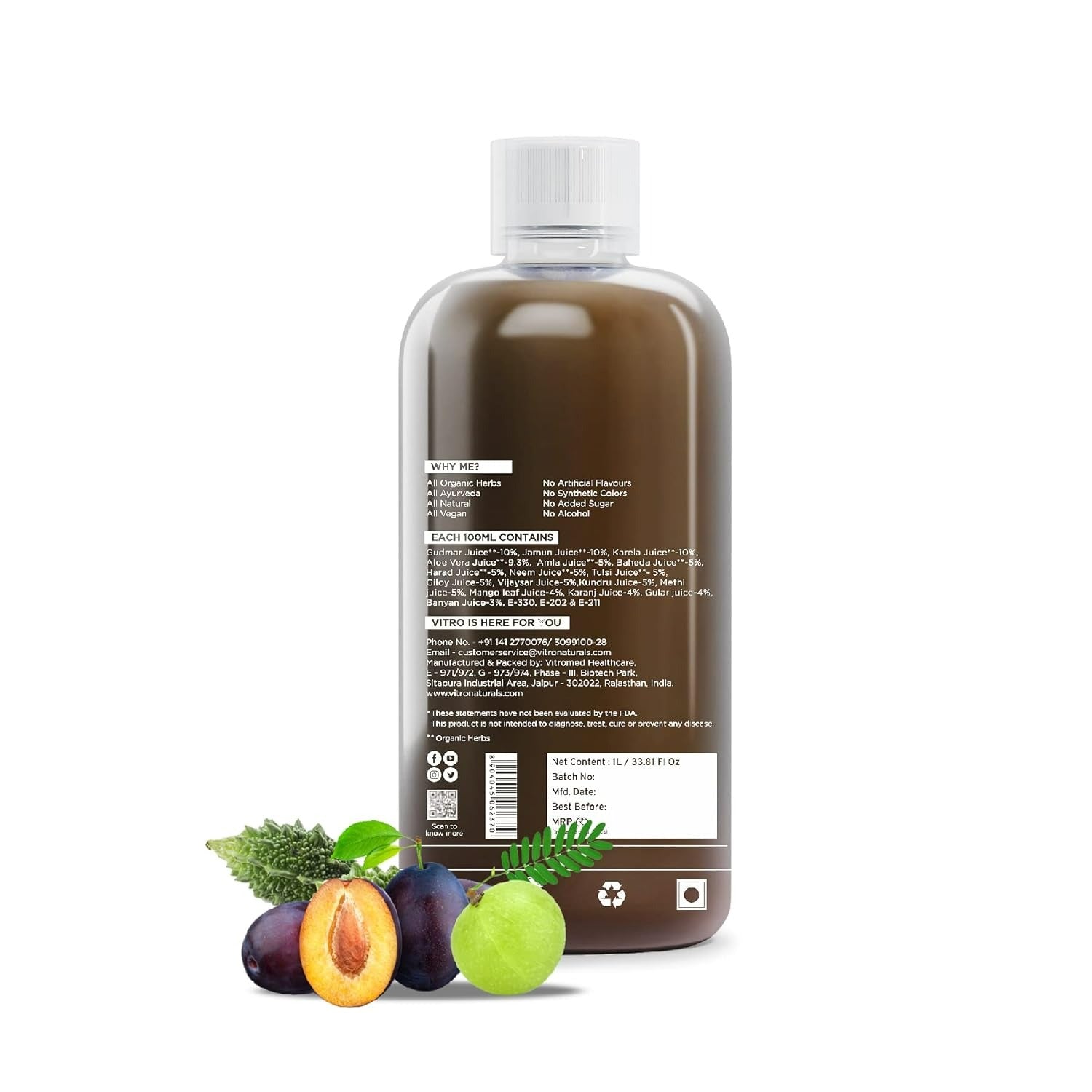 Vitro Naturals Certified Organic Sugar Balance Juice - Distacart