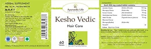 Ayurvedic Life Kesho Vedic Hair Care Tablets - Distacart