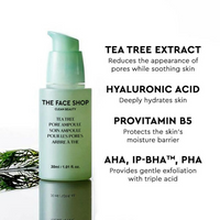 Thumbnail for The Face Shop Tea Tree Pore Ampoule With AHA, Ip BHA, PHA & Hyaluronic Acid, For Oily & Acne Skin