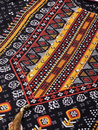 Thumbnail for Anubhutee Black & Orange Printed Straight Kurta - Distacart