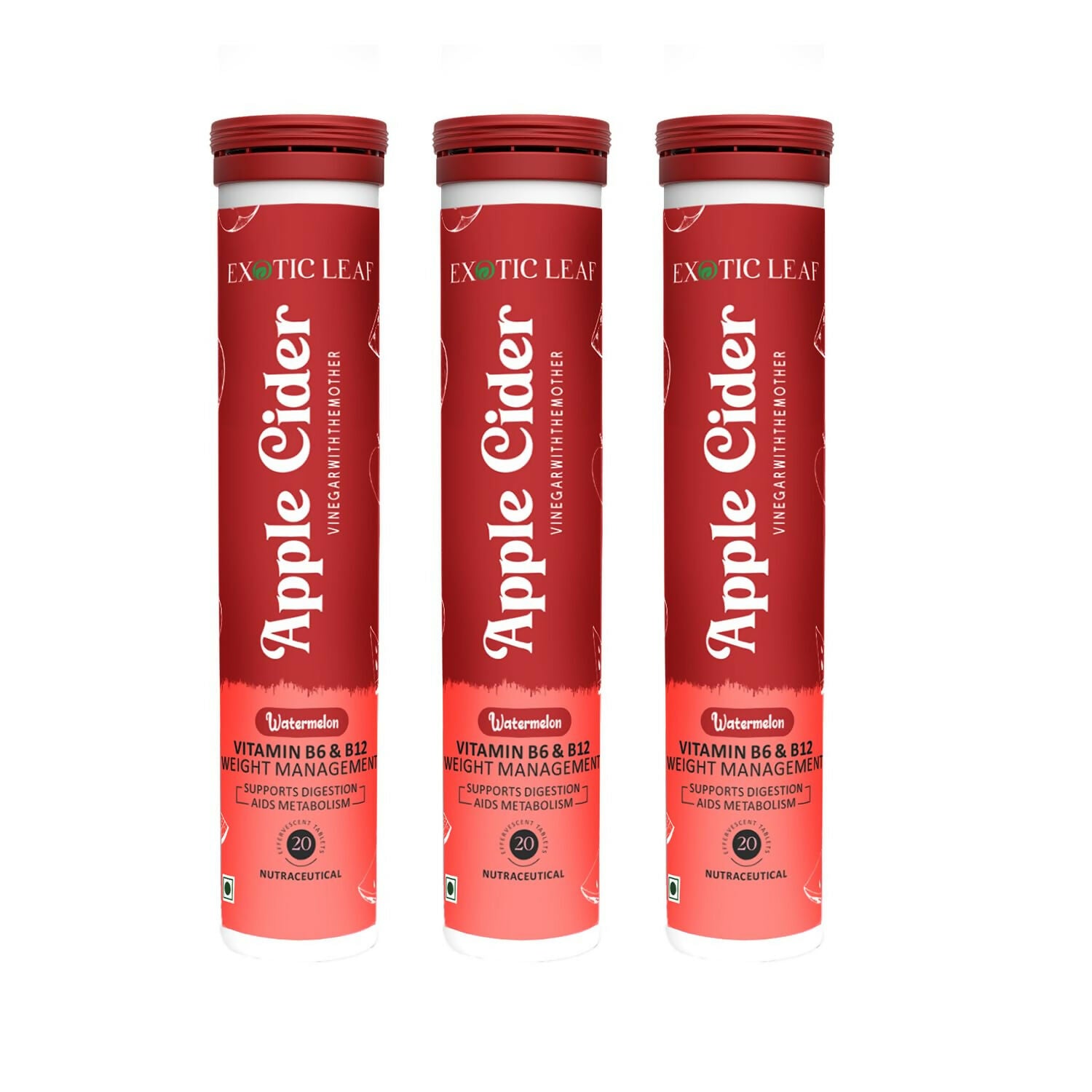 Exotic Leaf Watermelon Apple Cider Vinegar Tablets - Distacart