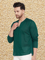 Thumbnail for Even Apparels Men's Pure Cotton Green Kurta - Distacart