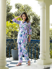 Thumbnail for Casual Fashionable Multi Muslin Cotton co-ord set - Manya