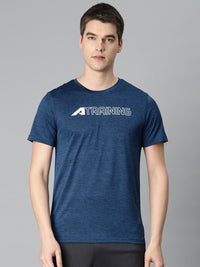 Thumbnail for Alcis Men Typography Printed Anti Static Slim Fit Sports T-shirt - Distacart