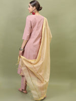 Thumbnail for Vishudh Women Pink Kurta with Trousers & With Dupatta - Distacart