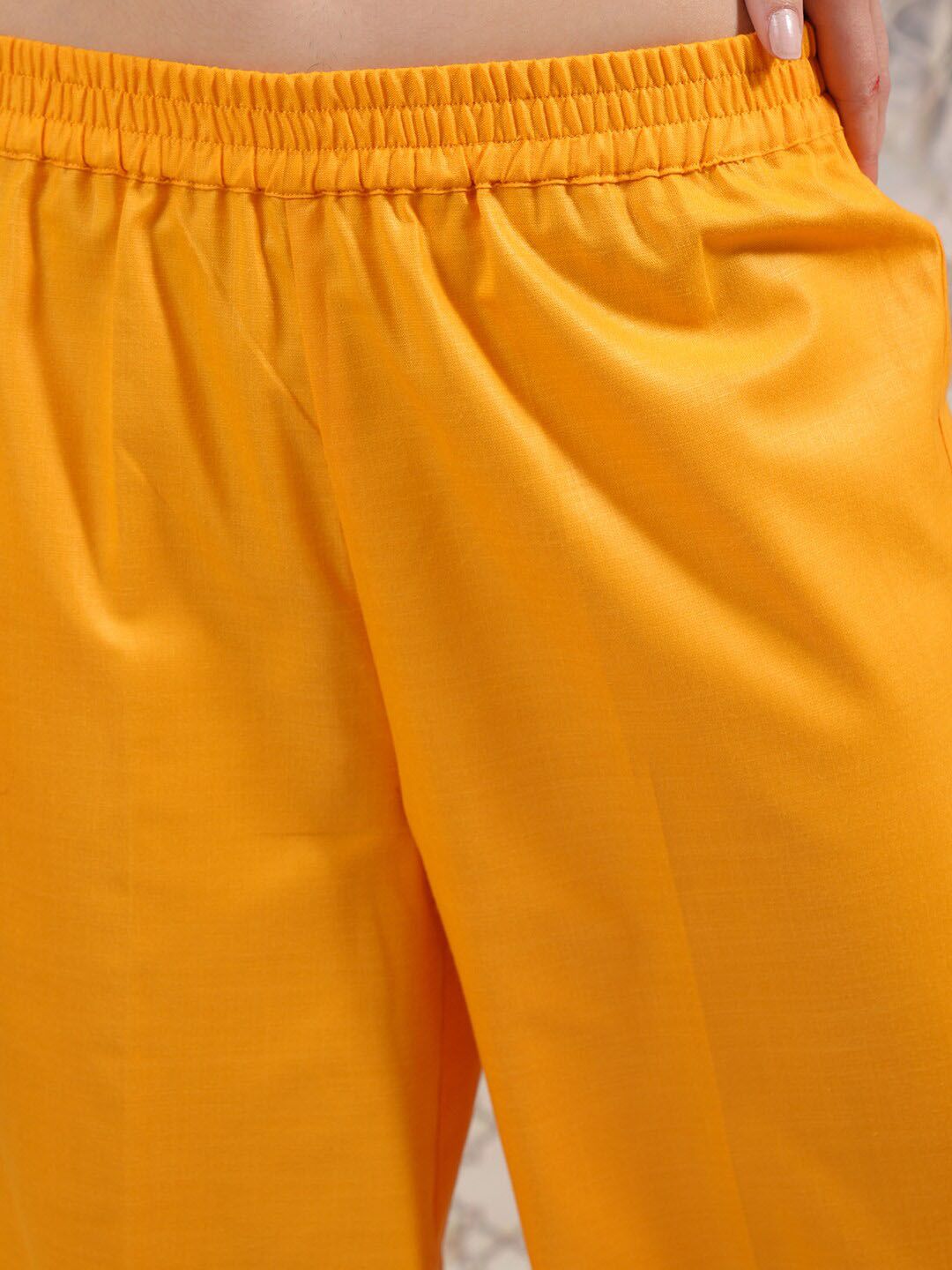 Vishudh Floral Yoke Design Straight Kurta with Palazzos & With Dupatta - Distacart