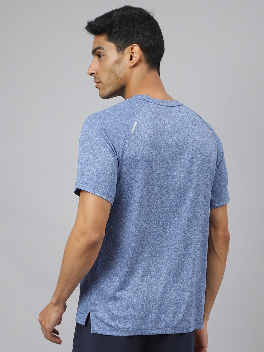 Alcis Men Heather Anti-Static Slim-Fit Round Neck Distance Running T-Shirt - Distacart