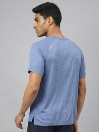 Thumbnail for Alcis Men Heather Anti-Static Slim-Fit Round Neck Distance Running T-Shirt - Distacart