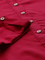 Thumbnail for Vishudh Women Red Solid Straight Kurta - Distacart