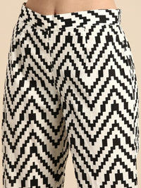 Thumbnail for Anouk Women White Printed Kurta with Trousers - Distacart