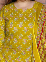 Thumbnail for Swasti Women Printed Regular Sequinned Pure Cotton Kurta with Trousers & With Dupatta - Distacart