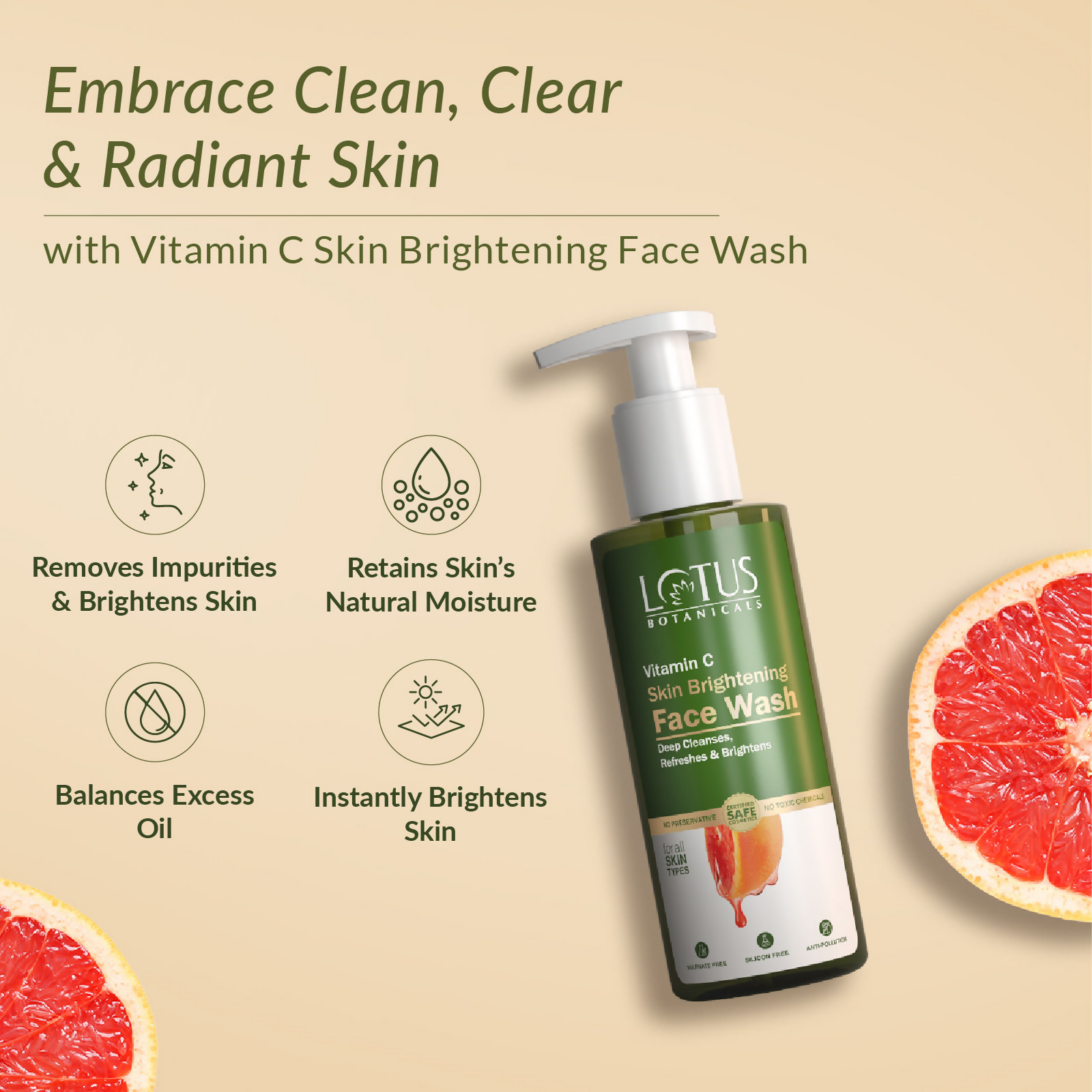 Lotus Botanicals Skin Brightening Face Wash - Distacart