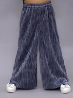 Thumbnail for Lil Drama Glam Up Girls Blue Party Top and Pant Set