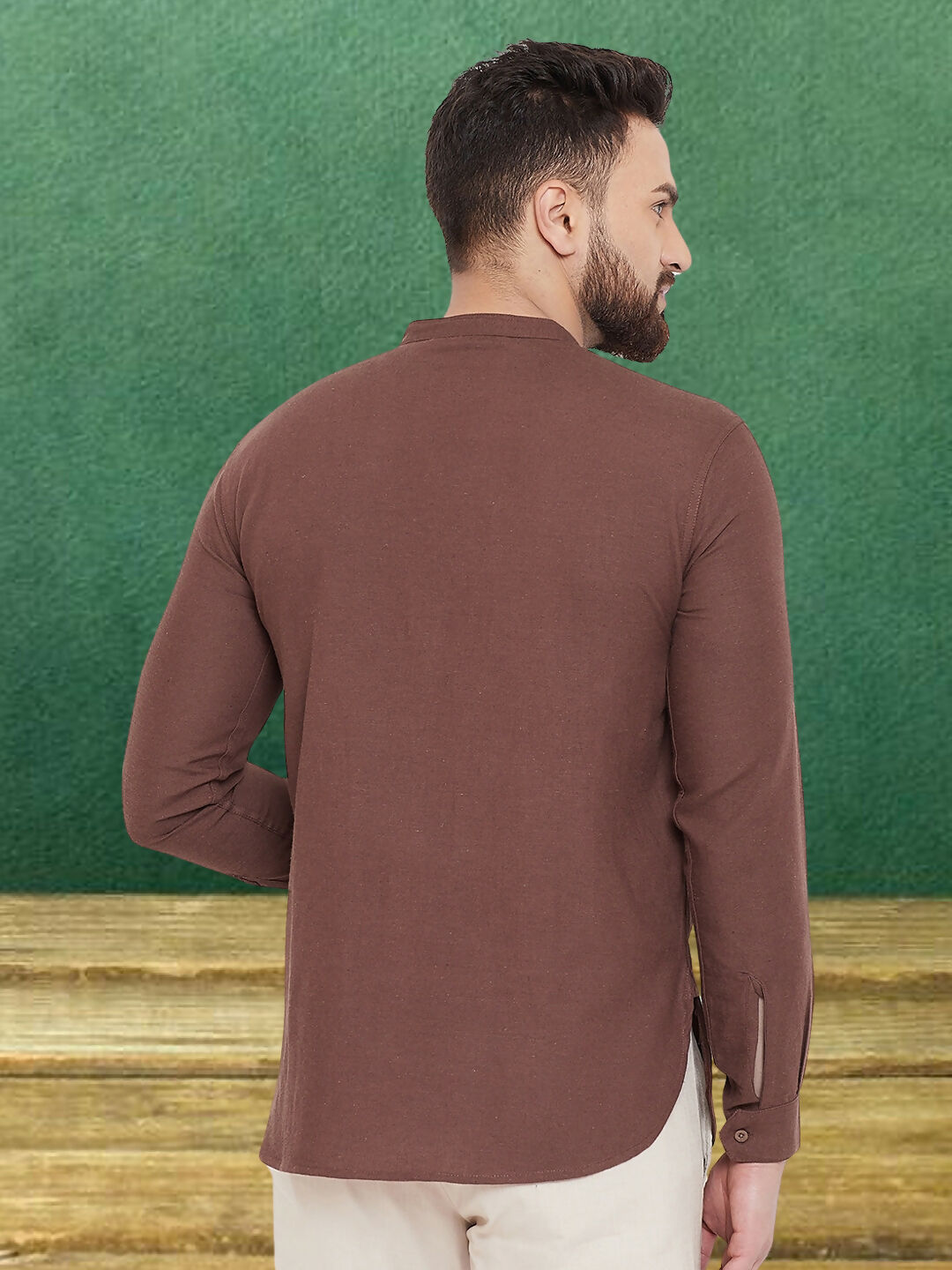 Even Apparels Men's Linen Brown Kurta - Distacart
