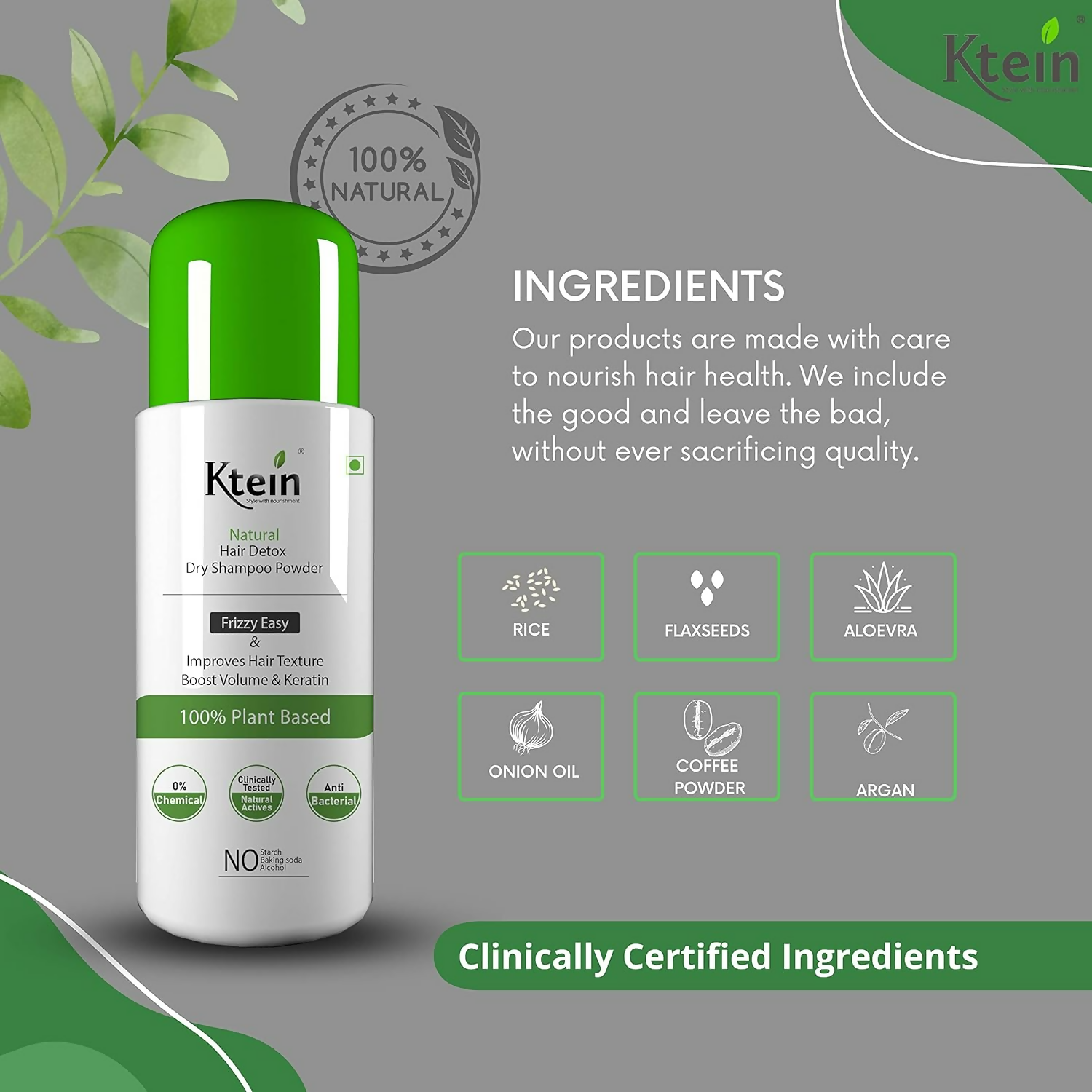 Ktein Natural Detox Dry Shampoo - Distacart