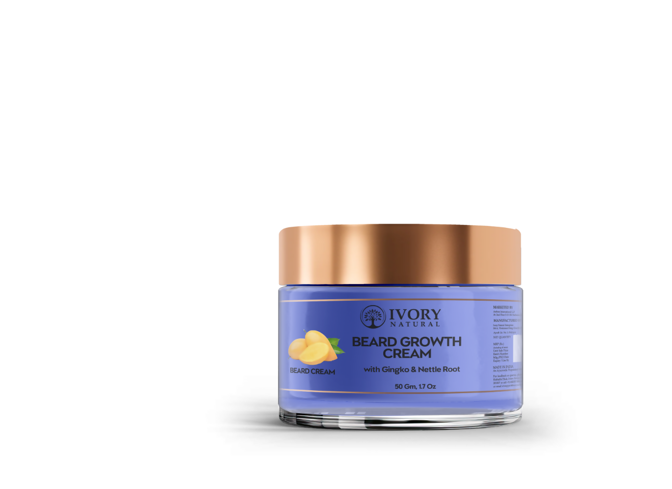 Ivory Natural Beard Growth Cream - Biotin Boosted Hair Follicle For New Hair Cycle - Distacart