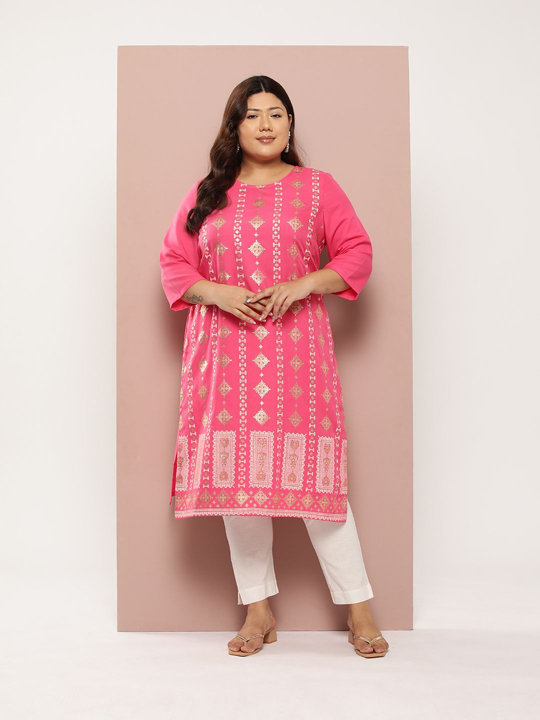 Sztori Plus Size Ethnic Printed Kurta - Distacart