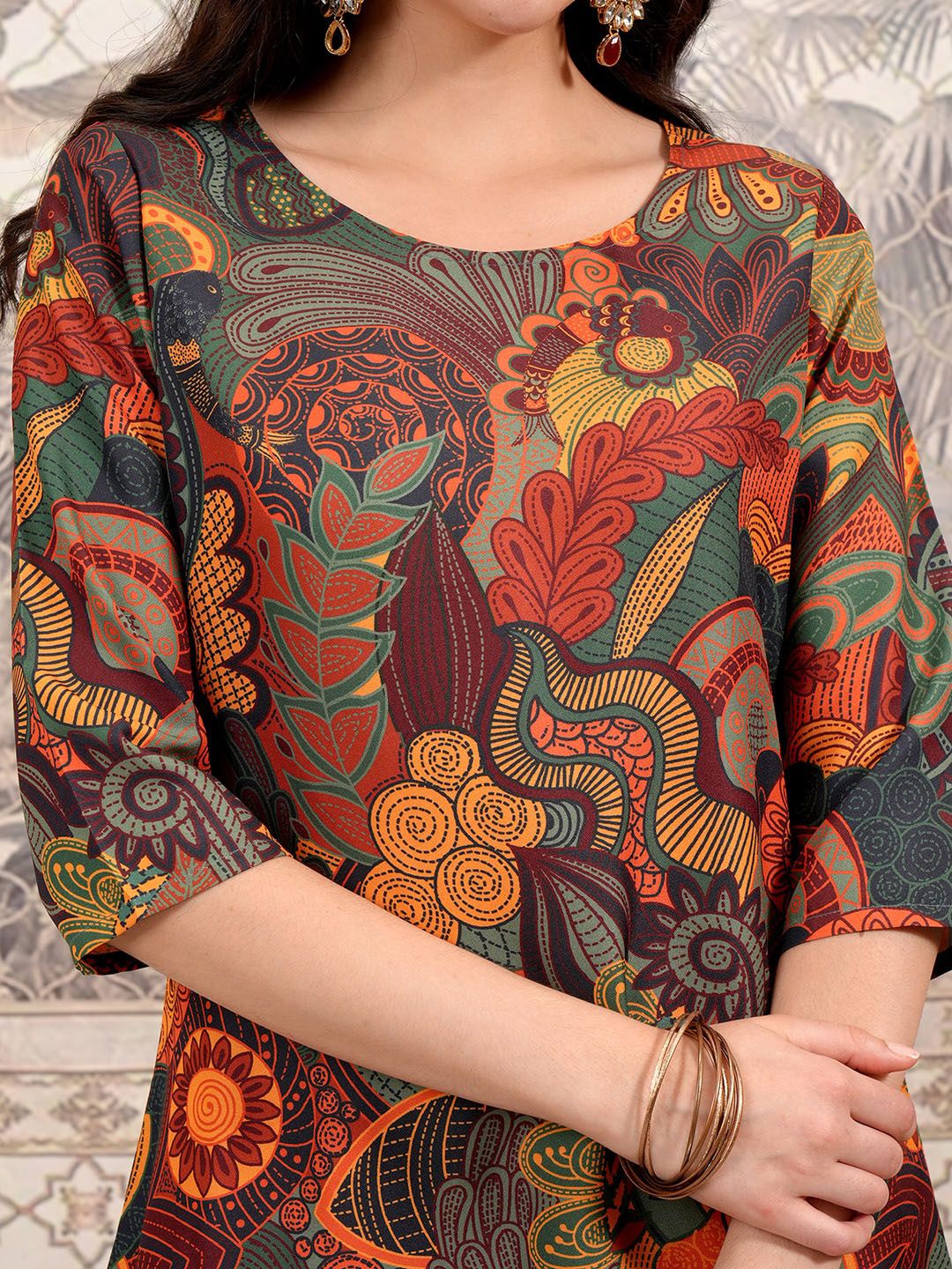 Vishudh Women Floral Printed Regular Kurta with Dhoti Pants