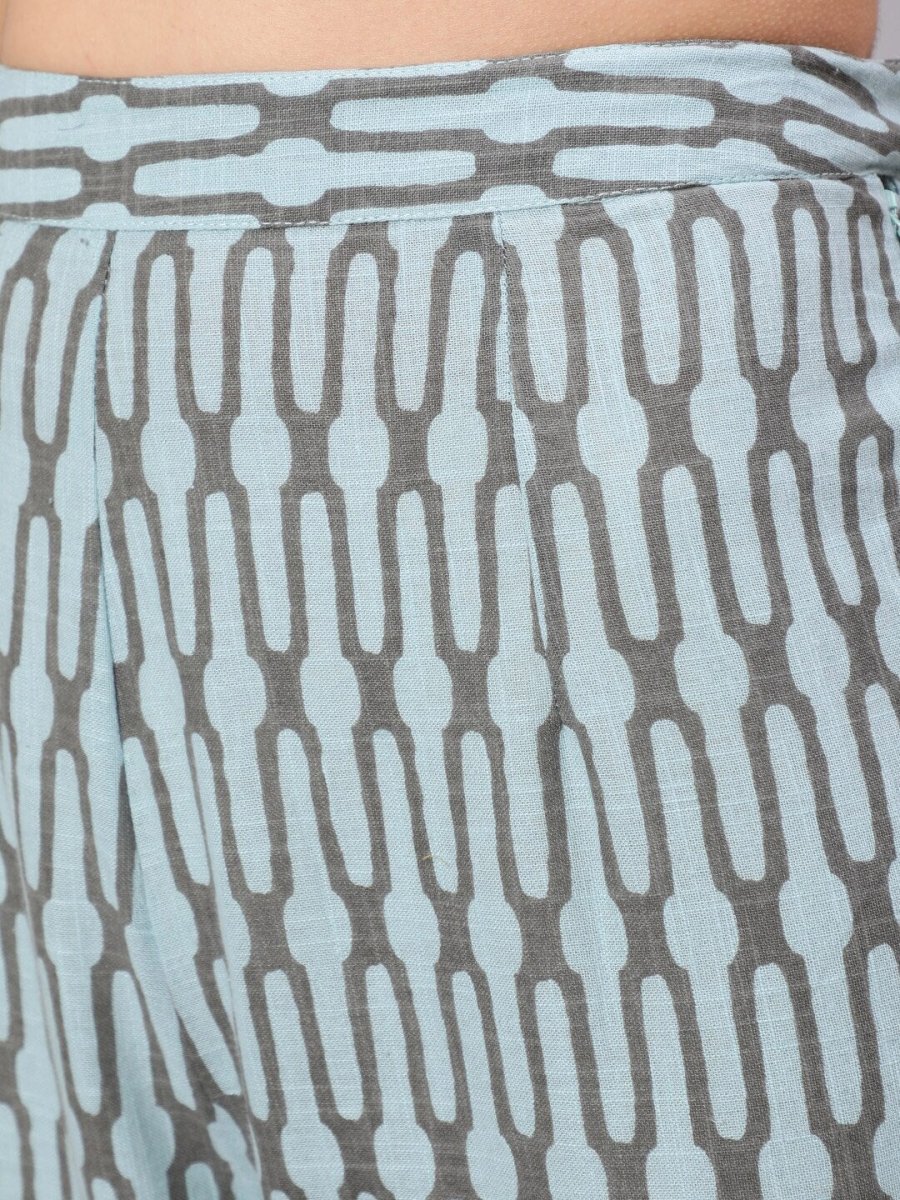 Aks Paisley Printed Straight Kurta With Palazzos - Distacart