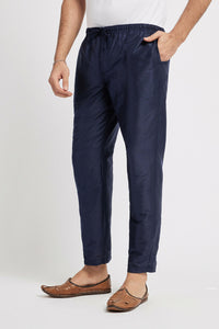 Thumbnail for Ethnic India Blue solid Pant for Men - Distacart
