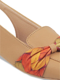 Thumbnail for Metro Square Toe Printed Block Mules With Bows