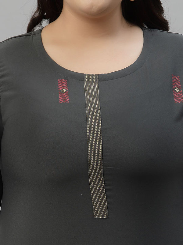 Sztori Plus Size Ethnic Motifs Printed Kurta With Trousers & Dupatta - Distacart