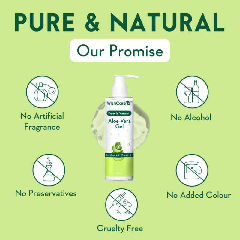 Wishcare Pure Aloe Vera Gel+ Rose Water Combo - Distacart