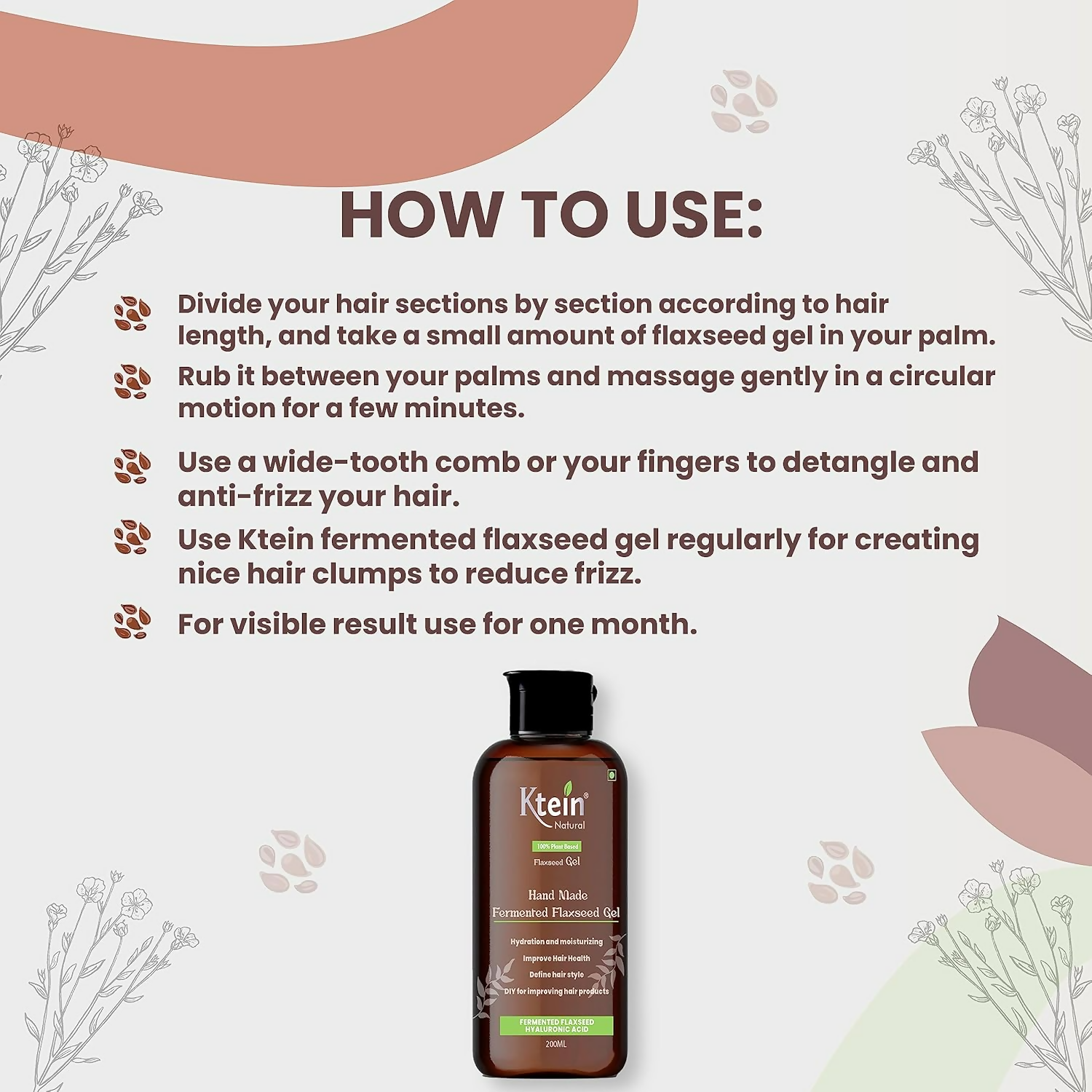 Ktein Natural 100% Plant Based Fermented Flaxseed Gel - Distacart